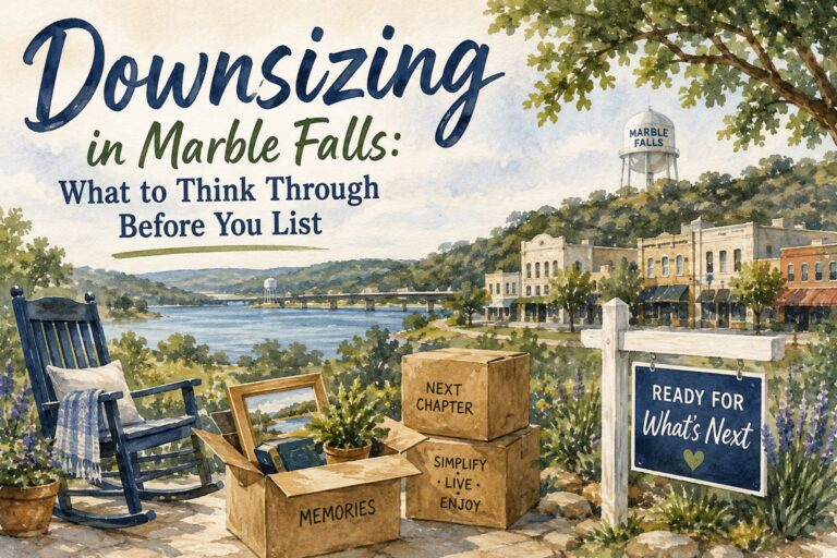 Downsizing in Marble Falls What to Think Through Before You List